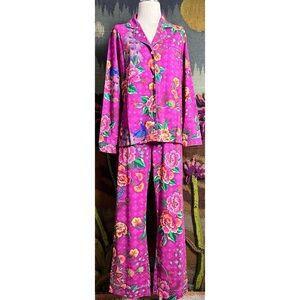 Johnny Was Carly Darnahta Pajama Set M